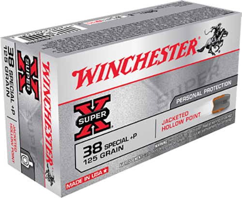Winchester Ammo Super X, Win X38s7ph   38sp+p  125 Jhp                50/10