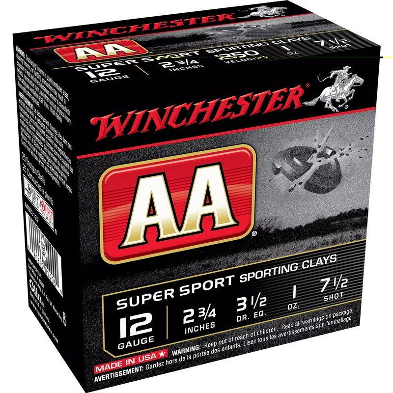 Win Aa Sprt Sc 12ga 2.75 #7.5 25/250 Win Aa Sprt Sc 12ga 2.75 #7.5 25/250