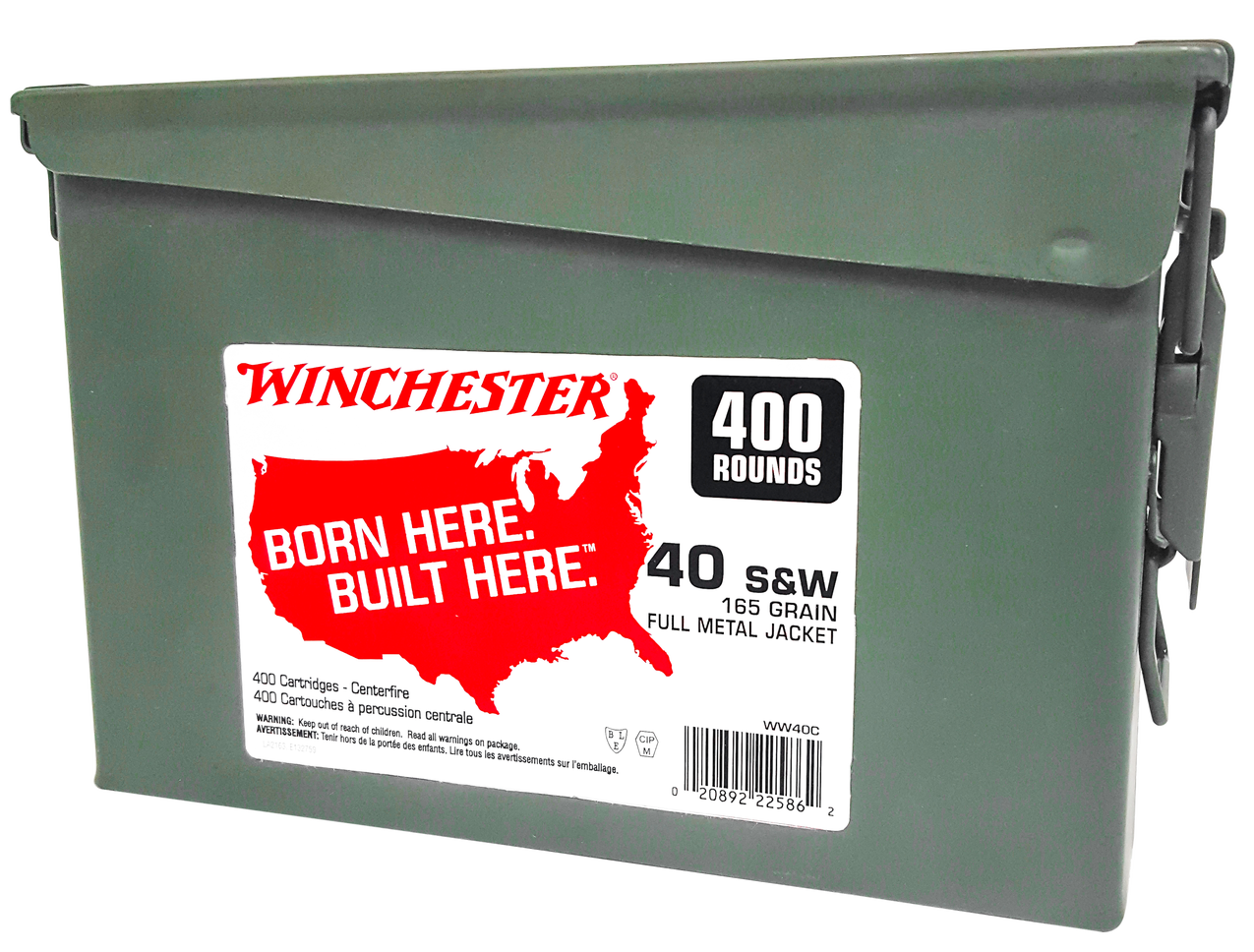 Winchester Ammo Usa, Win Ww40c     40         165 Fmjtc Can       400/2