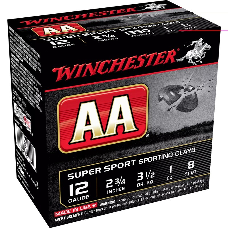 Win Aa Sprt Sc 12ga 2.75 Win Aa Sprt Sc 12ga 2.75" #8 25/250