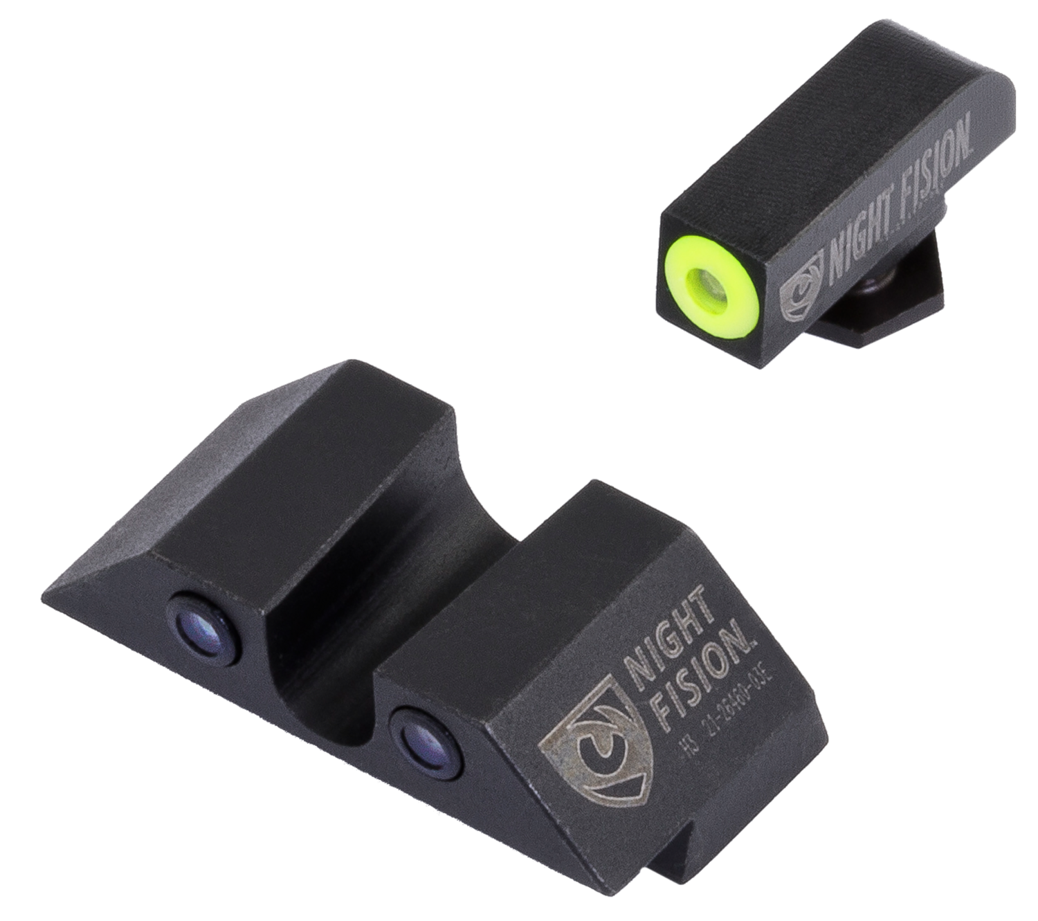 Night Fision Night Fision Tritium Night Sights For Glock, Nf Glk-003-007-ygzg     Ns Glk 42/43 U-rear