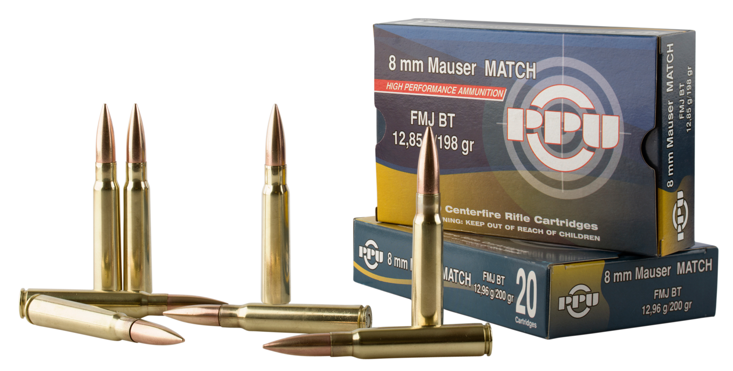 Ppu Match, Ppu Ppm8        8mm Mau     200 Fmj Match    20/10
