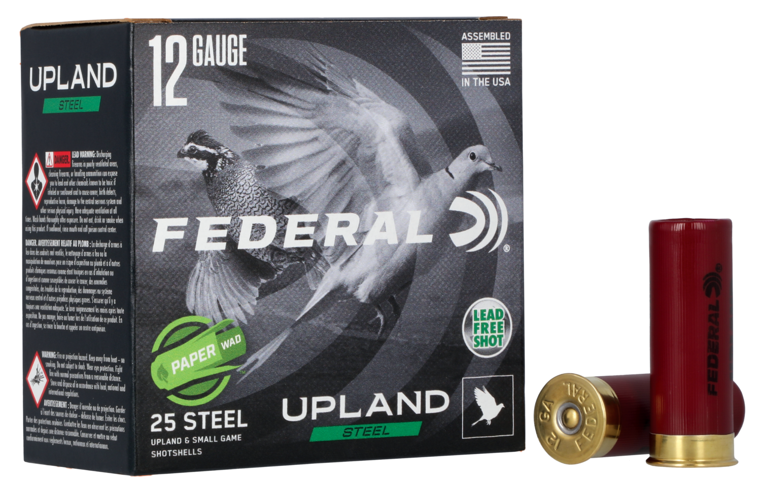 Federal Upland, Fed Ush122w75 Fld/rng    12 2.75 1oz  Stl    25/10
