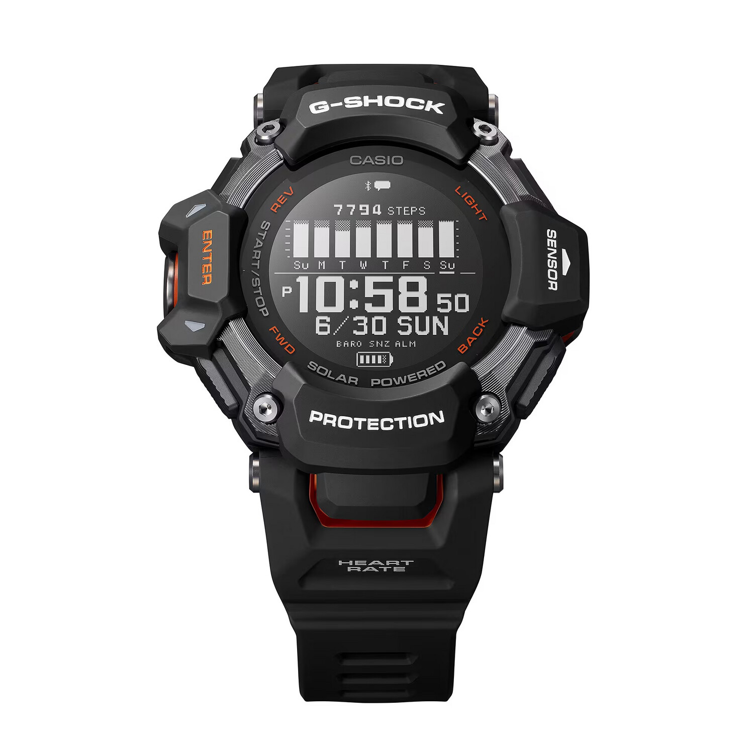 G-shock/vlc Distribution G-shock, Gshock Gbdh20001a  Move Series Gps+heart Rt    Blk