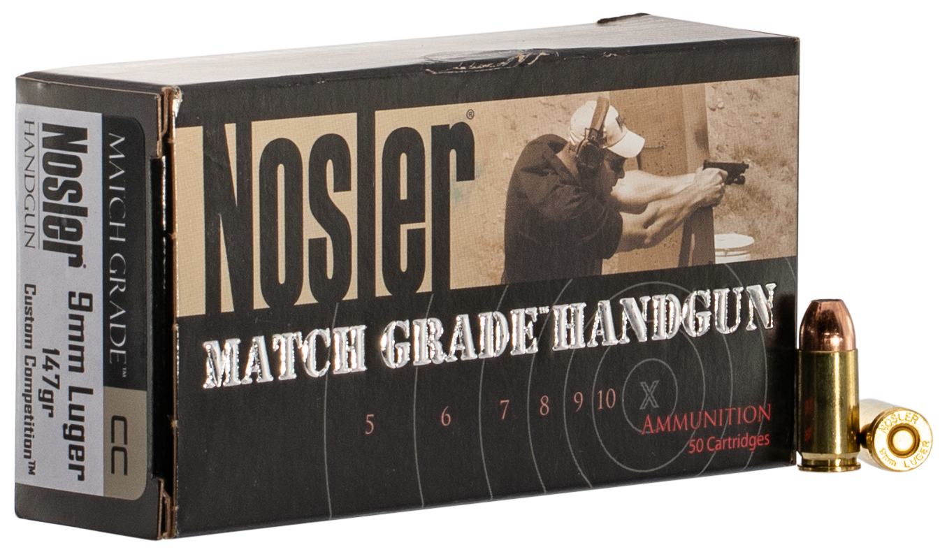 Nosler Assured Stopping Power, Nos 51325 Match Hg 9mm    147 Jhp            50/10