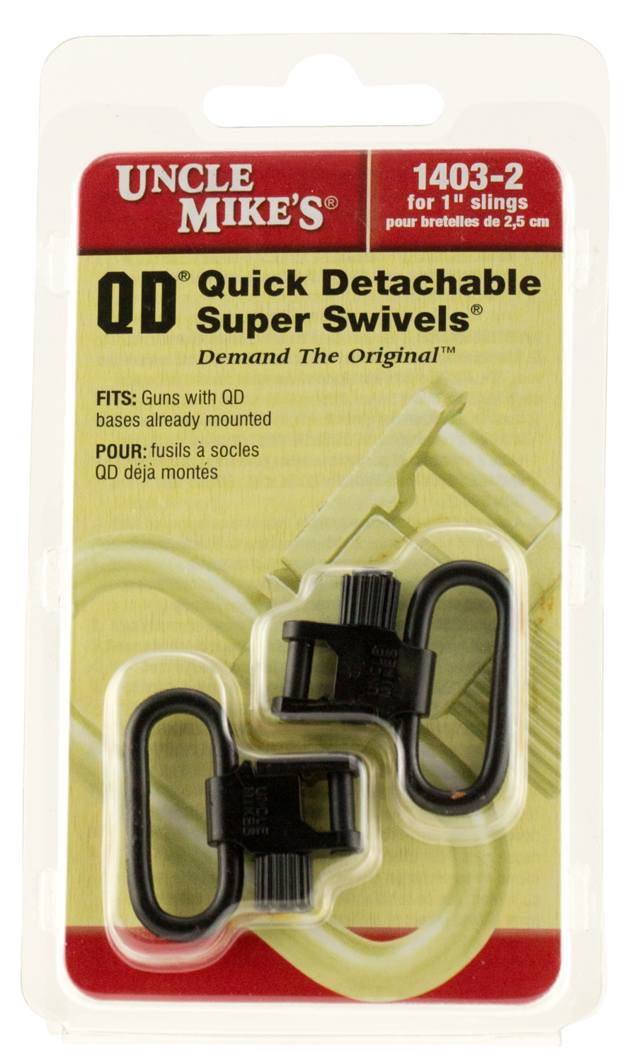 Uncle Mikes Super Swivel, Unc 1403-2 Sling Swivels Qd Ss Bl