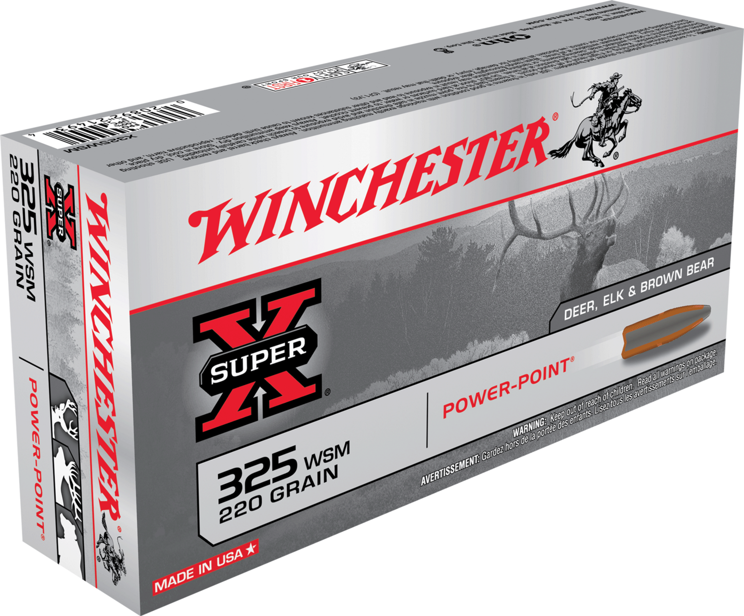 Winchester Ammo Super X, Win X325wsm       325wsm 220pp               20/10