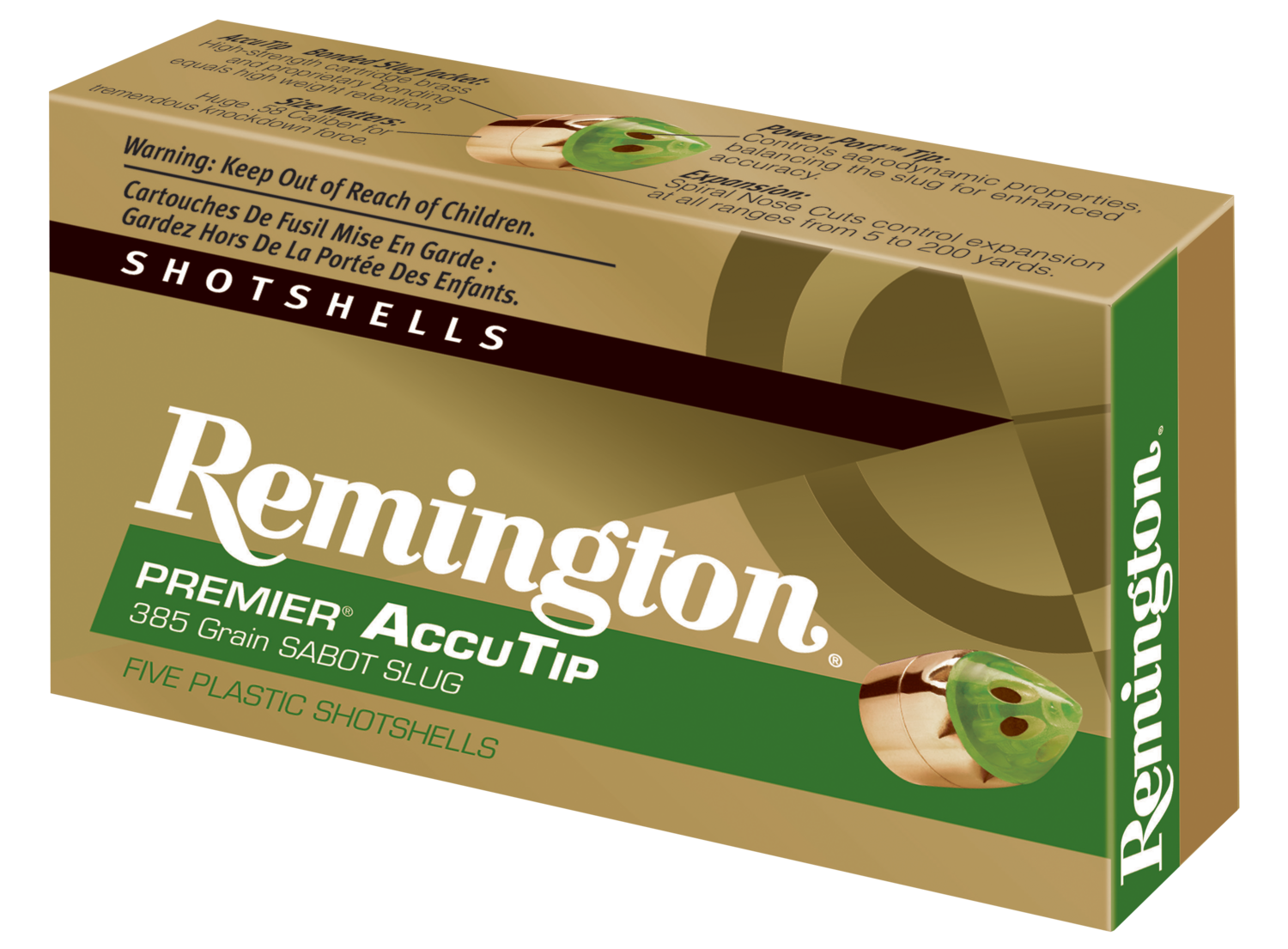 Remington Ammunition Premier Accutip, Rem 20731 Pra12m     12 3in   Slug Ppt        5/20