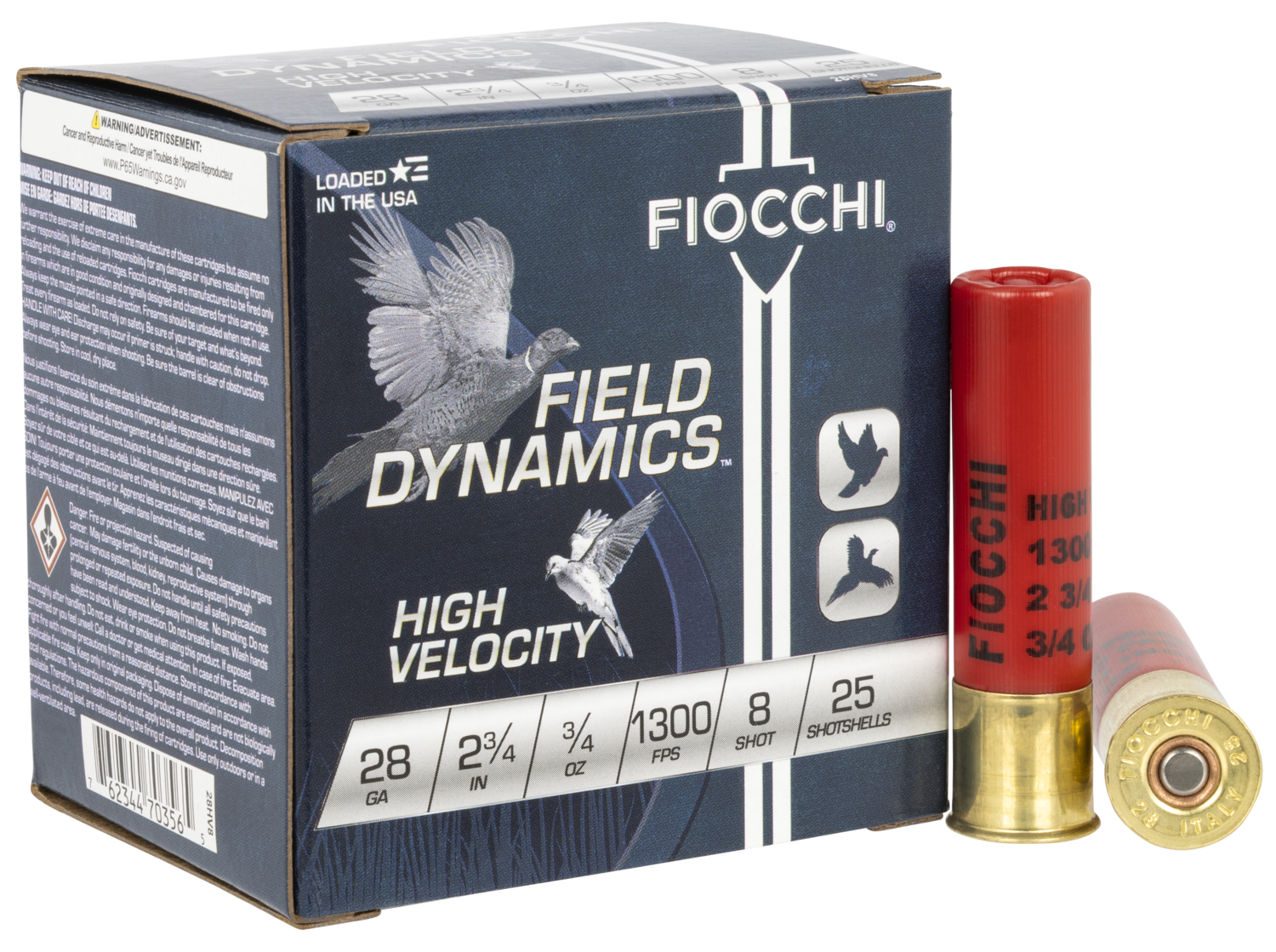 Fiocchi Field Dynamics, Fio 28hv8     High Vel      3/4              25/10
