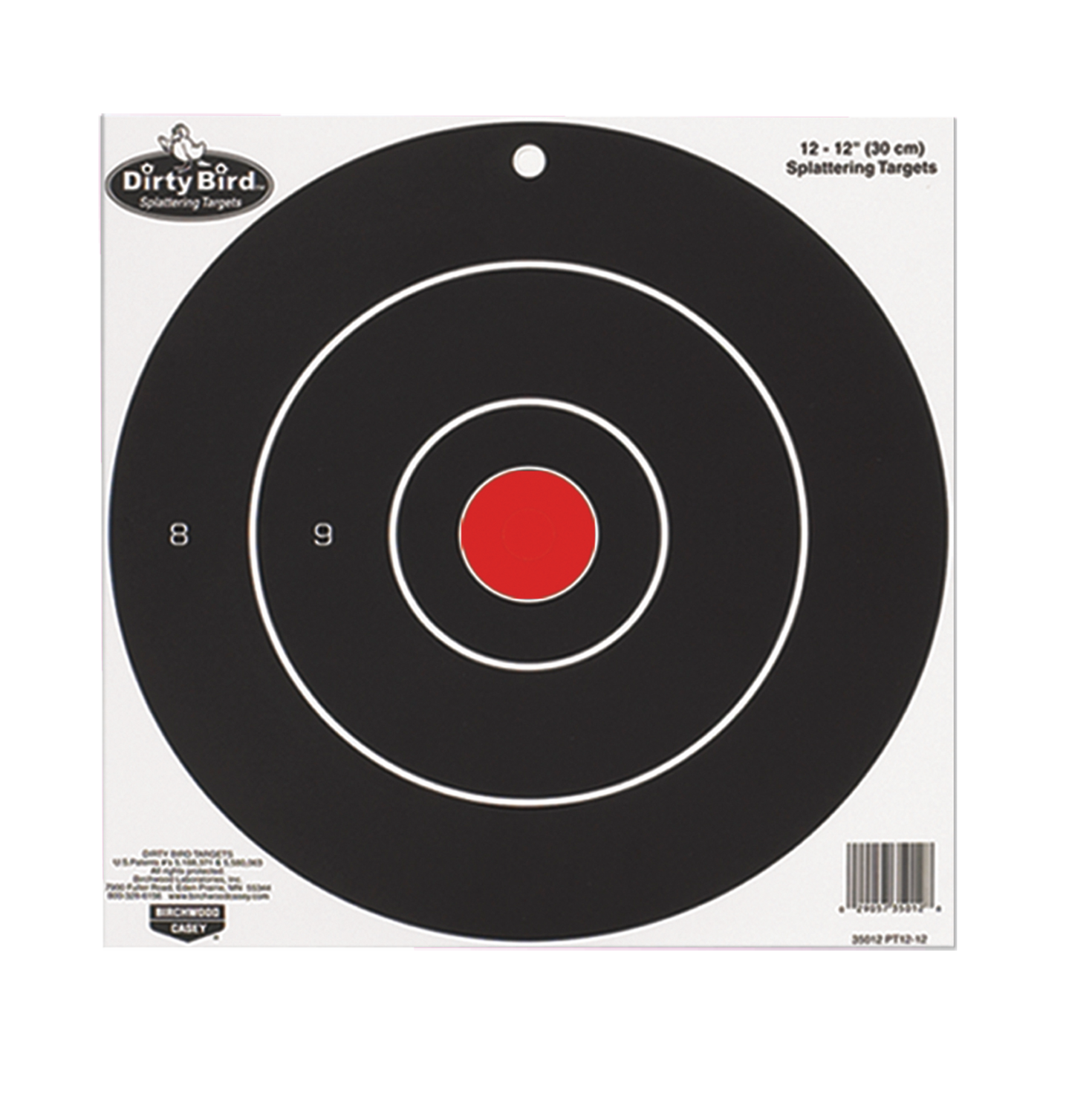 Birchwood Casey Dirty Bird, Bir 35012          Dirtybrd 12"bullseye       12pk