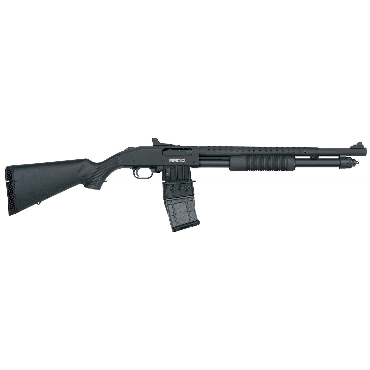 Msbrg 590m Mag Fed 12/18.5/cyl Blk