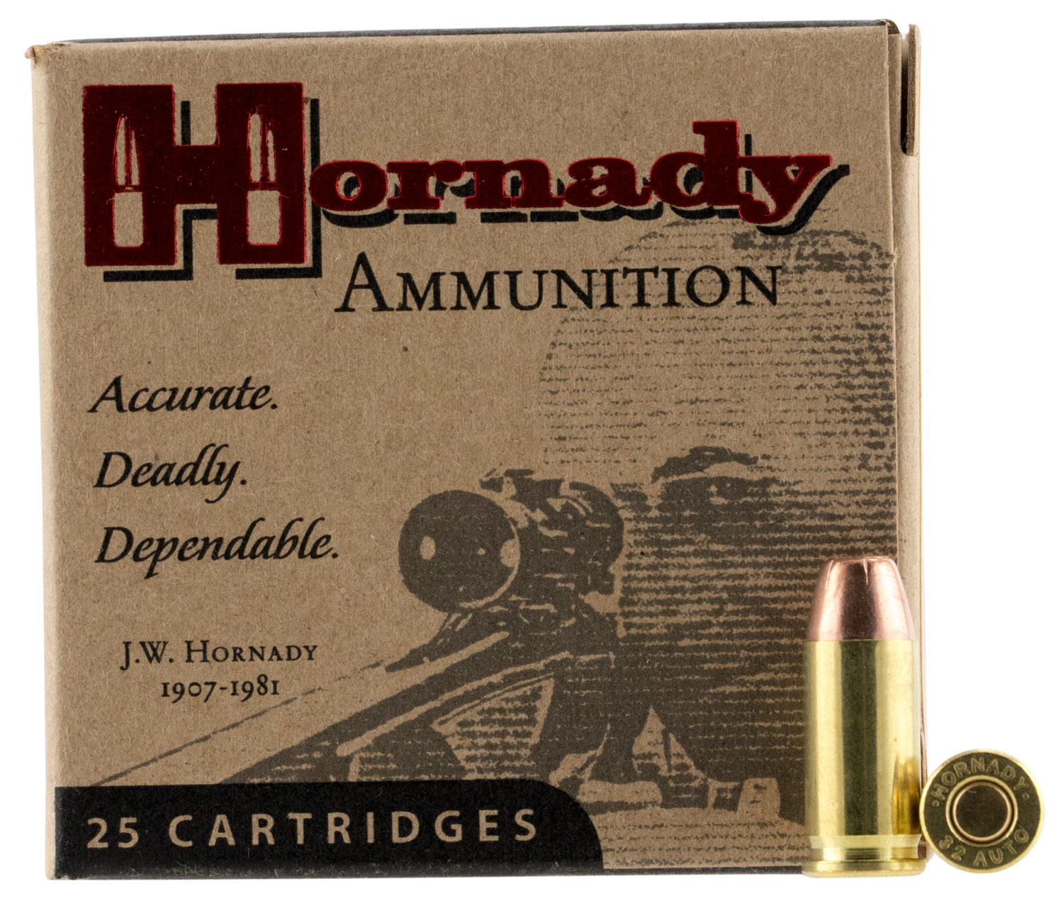 Hornady Custom, Horn 90062  Custom Hg  32acp    60 Jhp Xtp   25/10