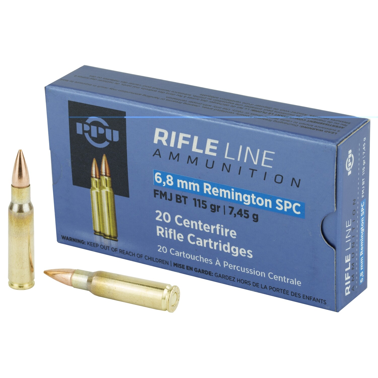 Ppu 6.8spc Fmjbt 115gr 20/1000