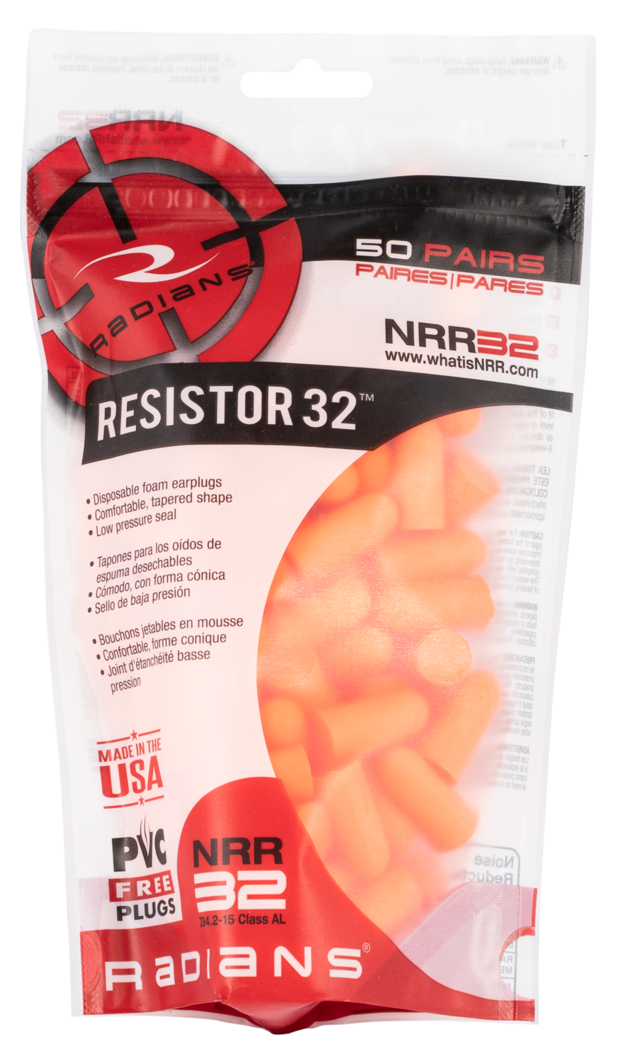 Radians Resistor, Rad Fp70bg50   Foam Earplugs 50