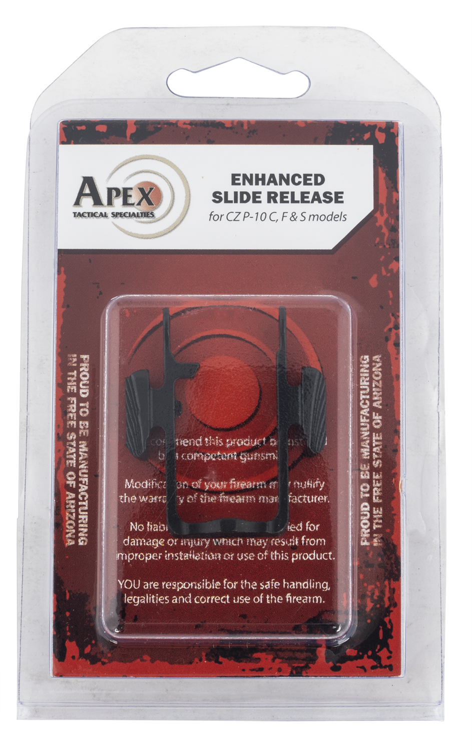Apex Tactical Specialties Enhanced Slide Release, Apex 116126 Enhanced Slide Release Cz P-10