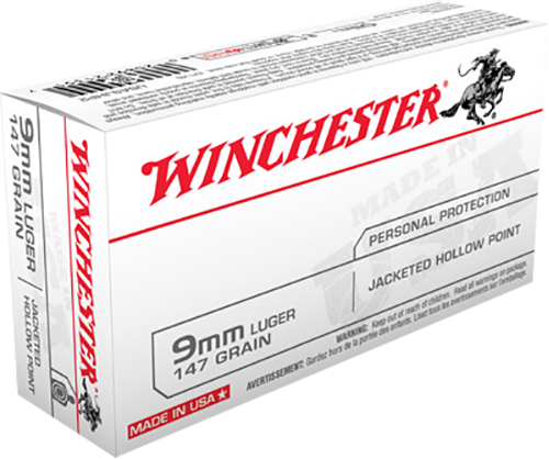 Winchester Ammo Usa, Win Usa9jhp2  9mm        147 Jhp             50/10