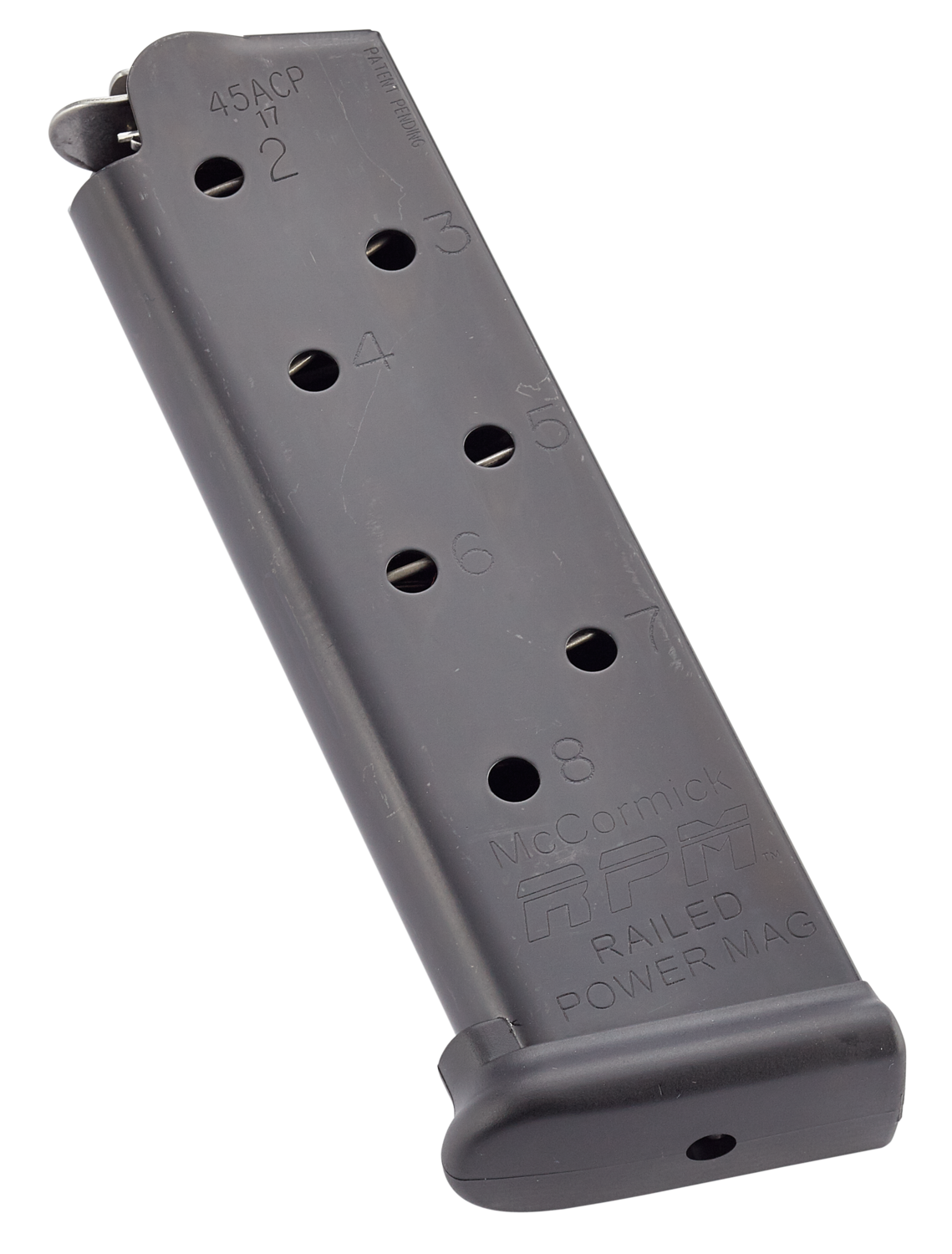 Chip Mccormick Custom Railed Power Mag, Chip Mrpm45fs8b  17230 Rl Pwr Mag 1911 45  8r  Blk