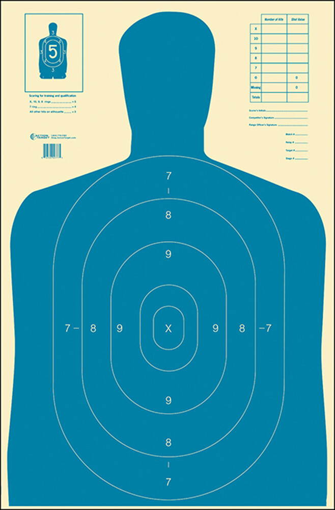 Action Target Inc Qualification, Action B-27e Blue     Eco  Silhte  Target    100bx