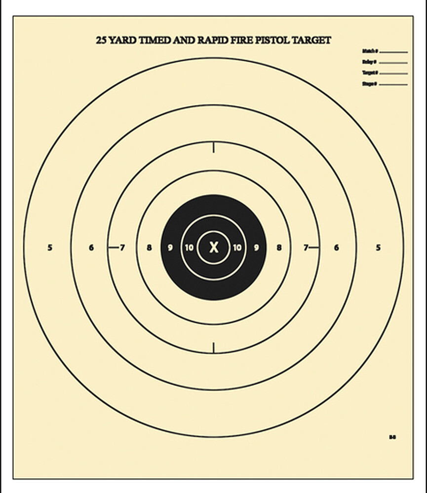 Action Target Inc Competition, Action B-8-100        Bullseye Paper Targets 100bx