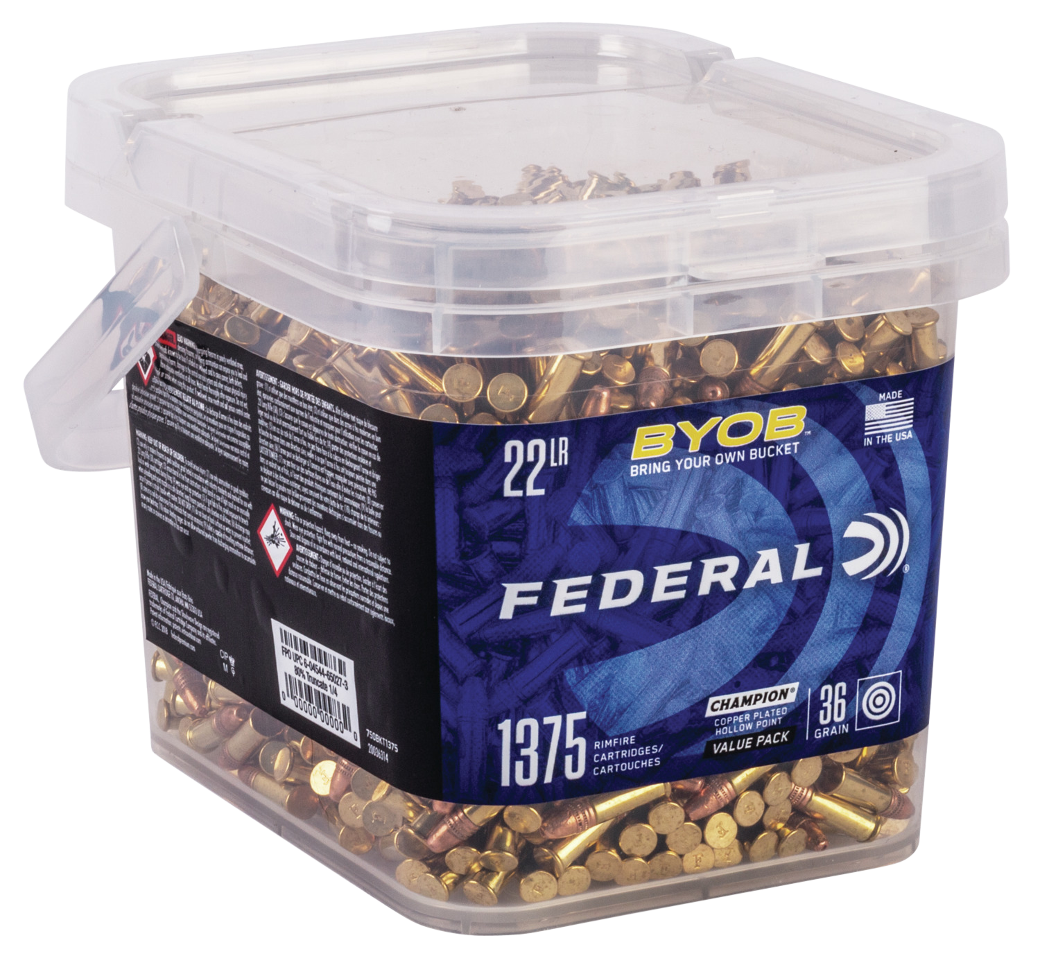 Federal Champion Training, Fed 750bkt1375 22lr 36 Cphp Byob            1375/2
