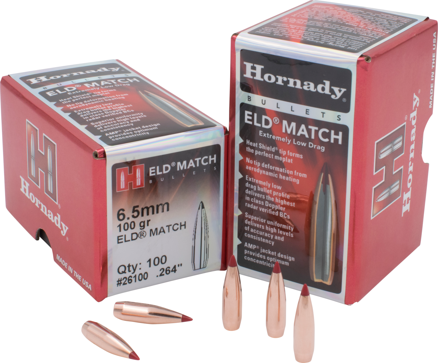 Hornady Eld Match, Horn 26100  Bull .264 100 Eld-m             100/25