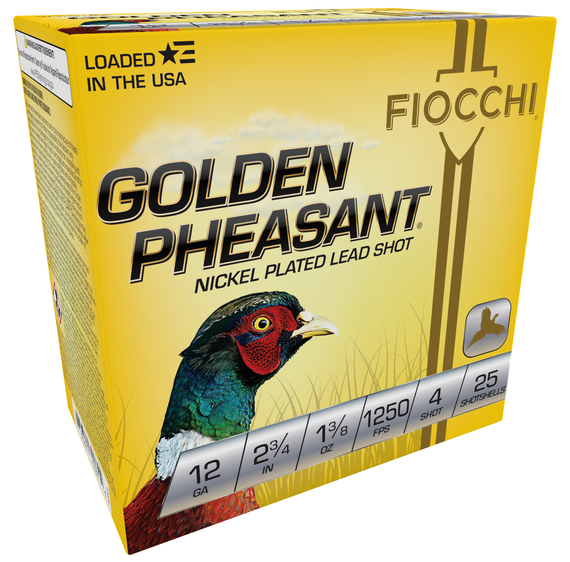 Fiocchi Golden Pheasant, Fio 12gpx4    Gld Phs       13/8             25/10