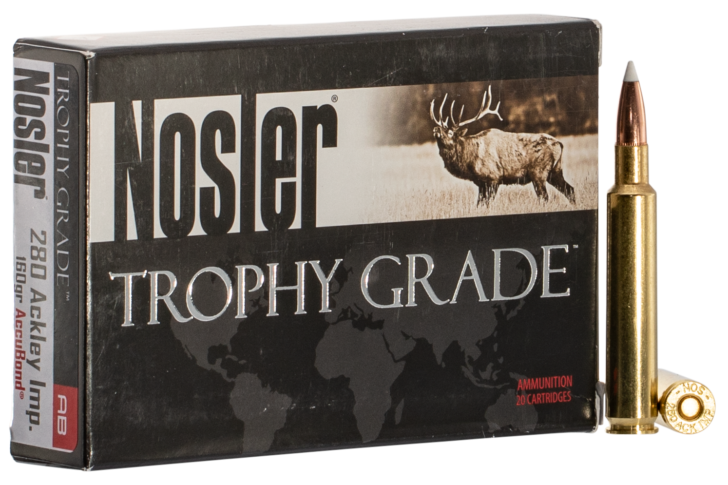 Nosler Trophy Grade, Nos 60076 Trophy 280ak    160 Acu            20/10