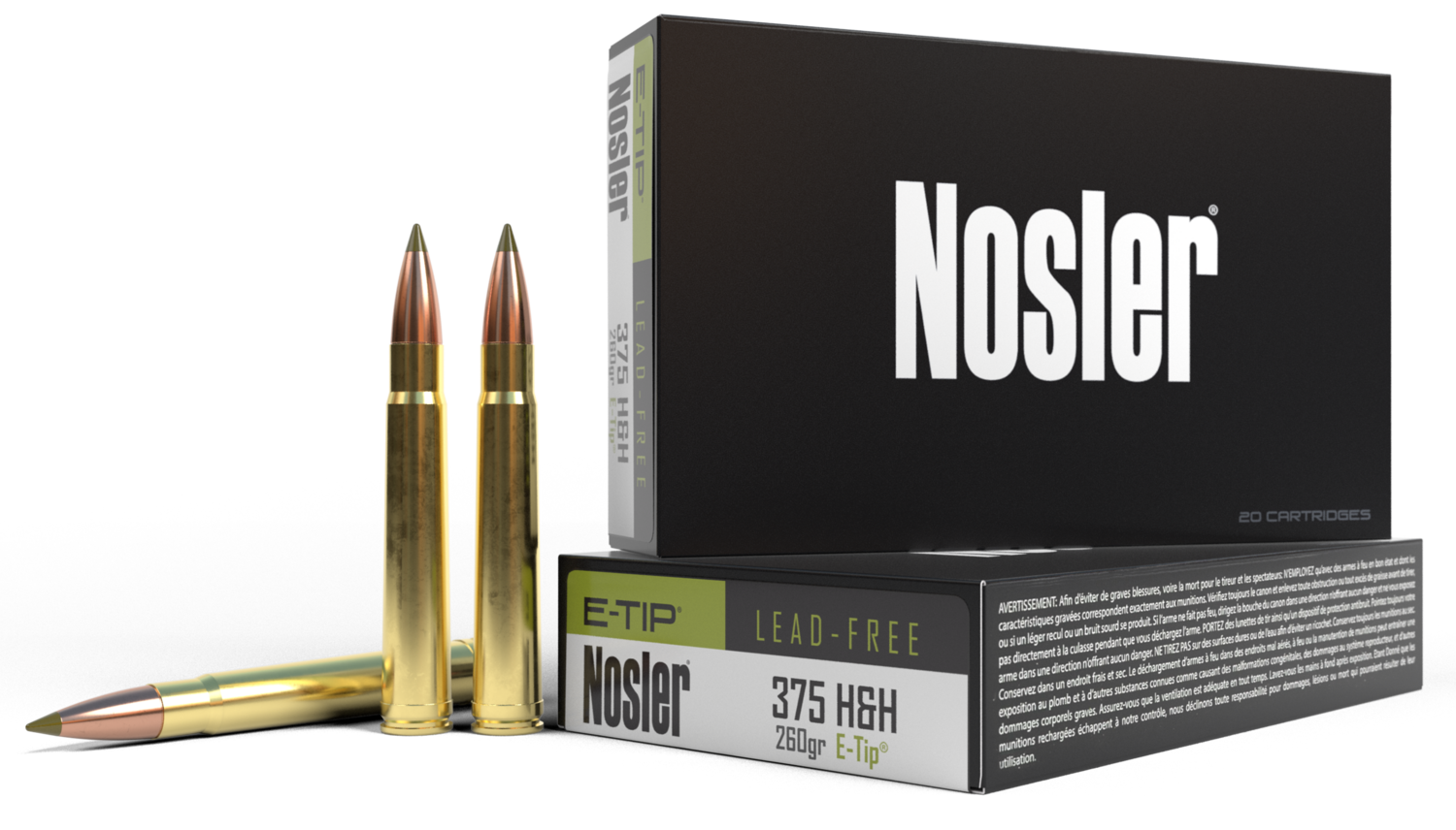 Nosler E-tip, Nos 40395 E-tip  375 H&h  260 Etip           20/10