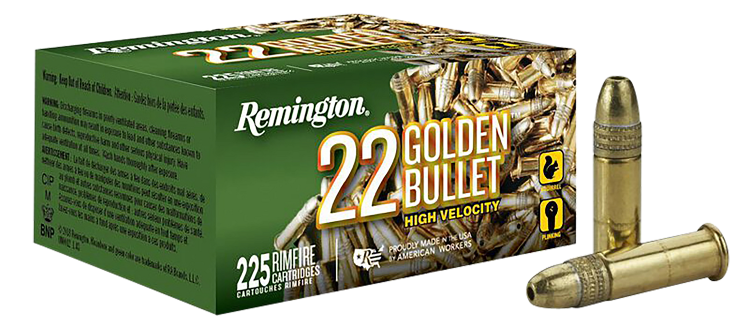 Remington Ammunition Golden Bullet, Rem 21229 1600e    22lr 36 Hv Hp            225/10