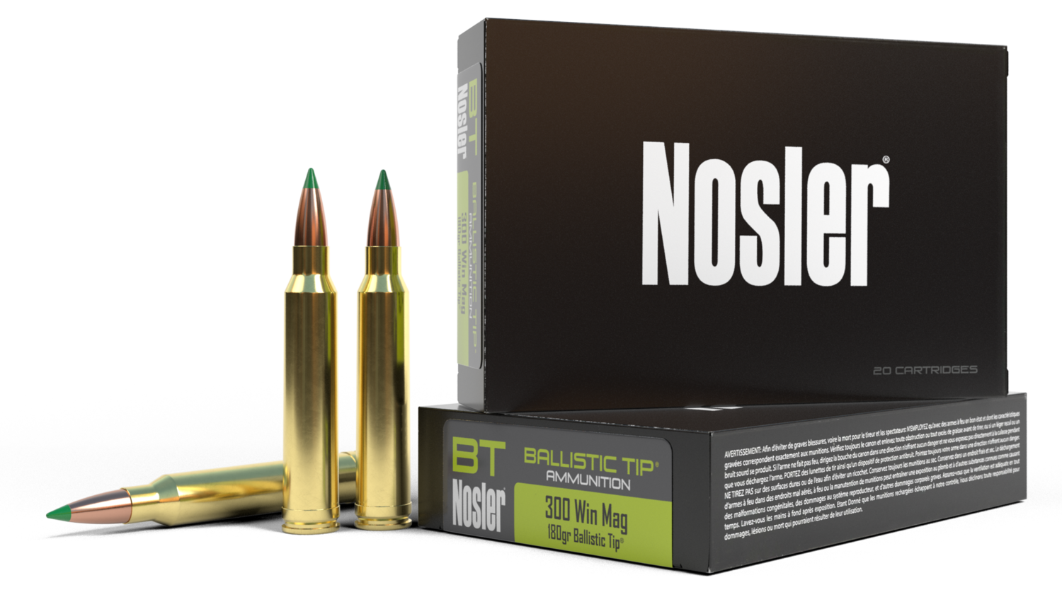 Nosler Ballistic Tip, Nos 40053 Blstc  300 Win 180 Bt              20/10