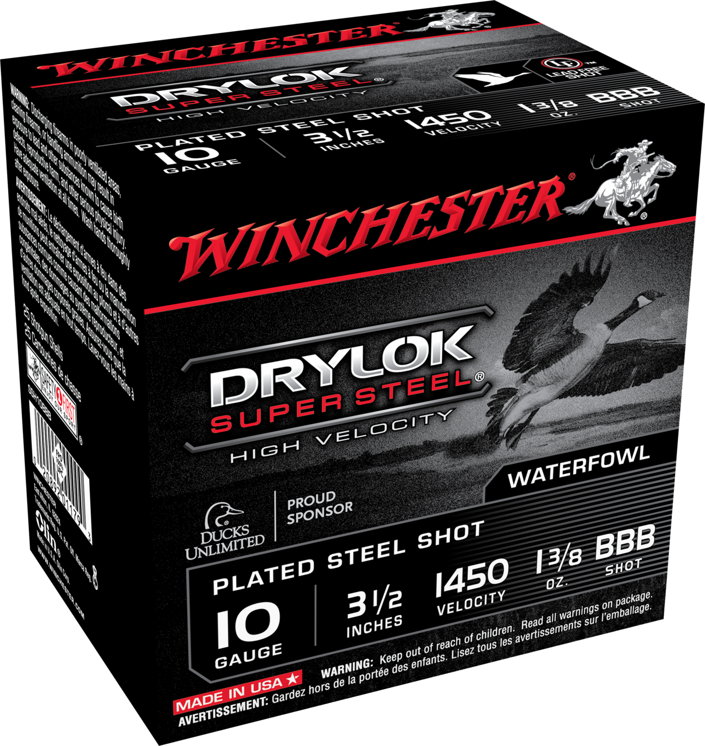 Winchester Ammo Drylok Super Steel, Win Ssh10bbb Supreme Hv 10 3.5 Bbb Stl  13/8 25/10