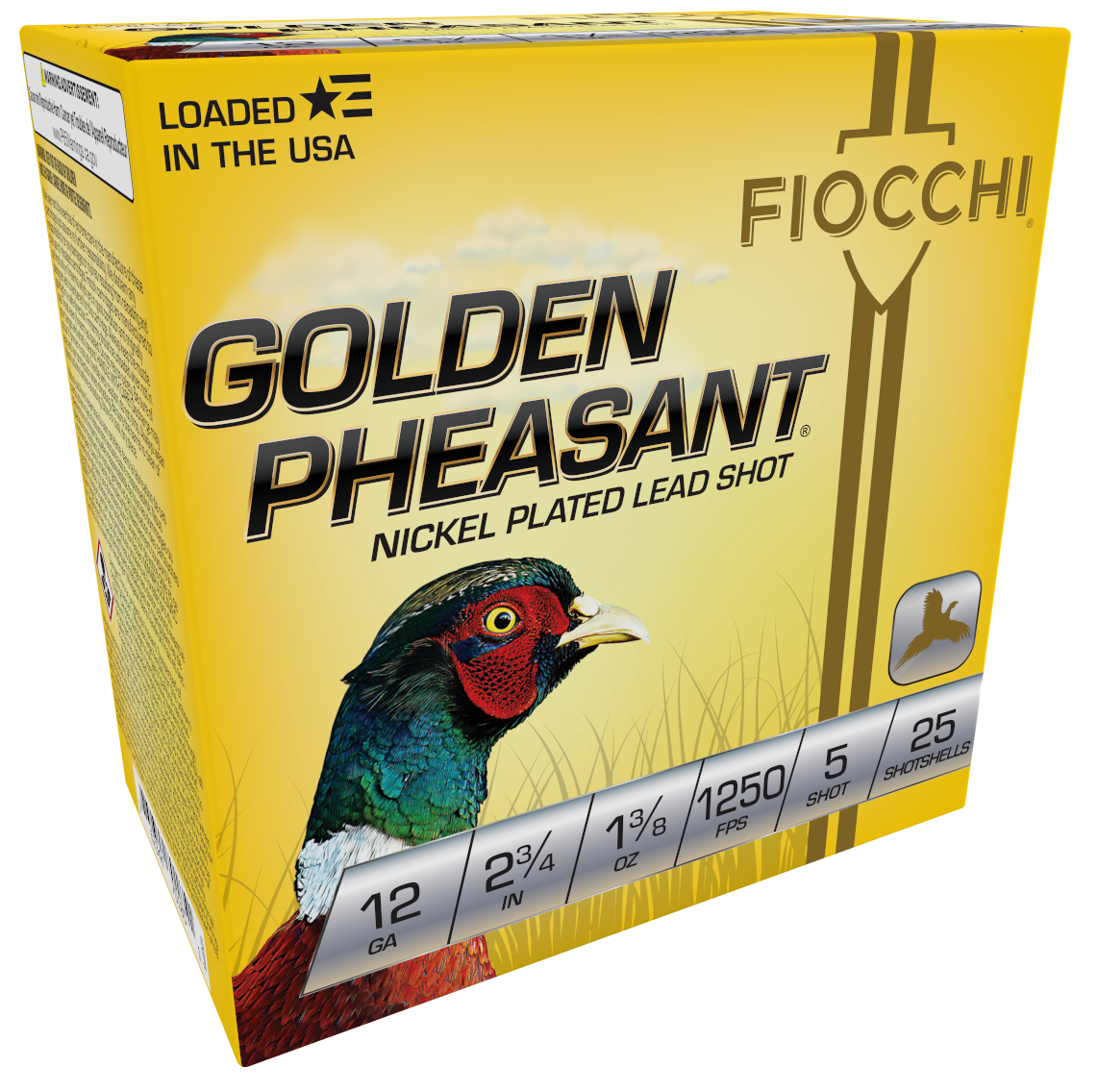 Fiocchi Golden Pheasant, Fio 12gp5     Gld Phs    12 2.75 5sht   13/8 25/10