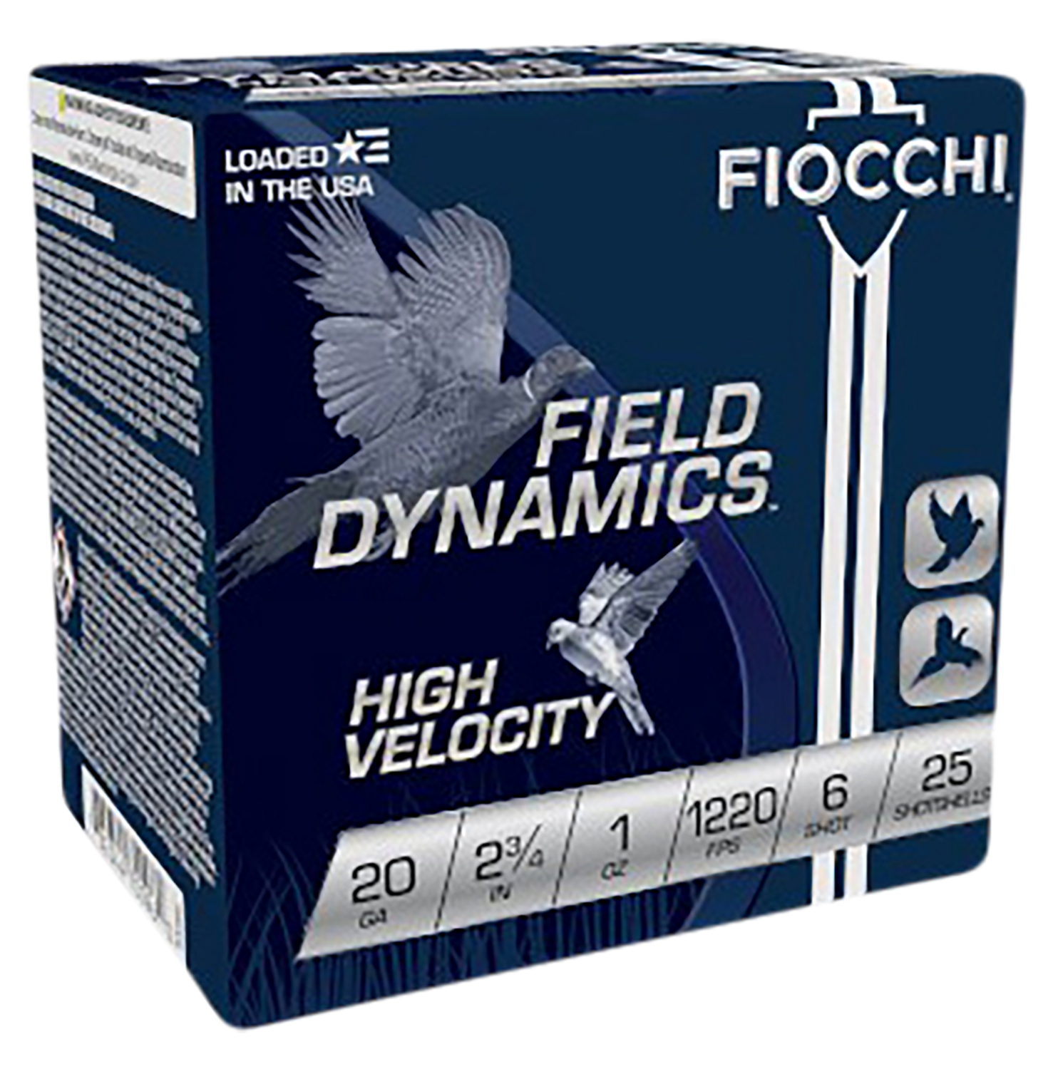Fiocchi Field Dynamics, Fio 20hv6     High Vel   20 2.75 6sht   1oz  25/10
