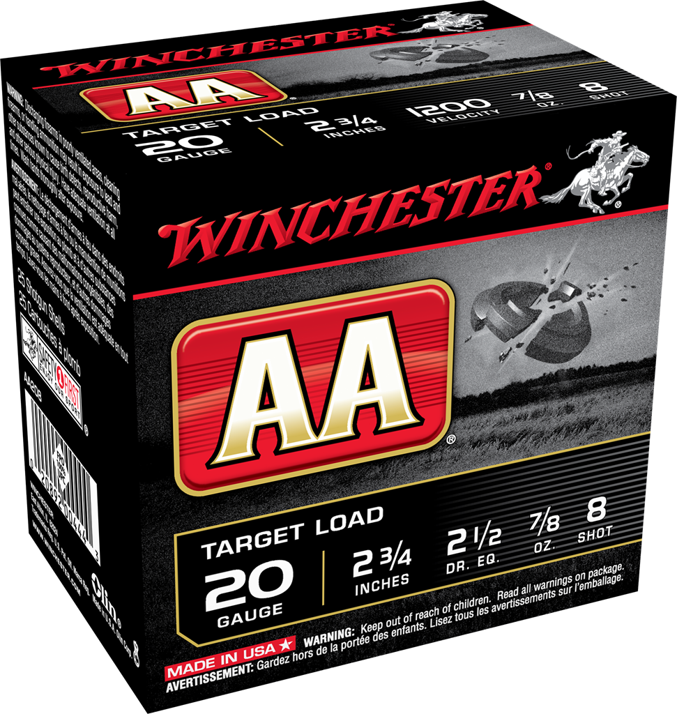 Winchester Ammo Aa, Win Aa208      Aa Target  20 2.75 8   7/8   25/10