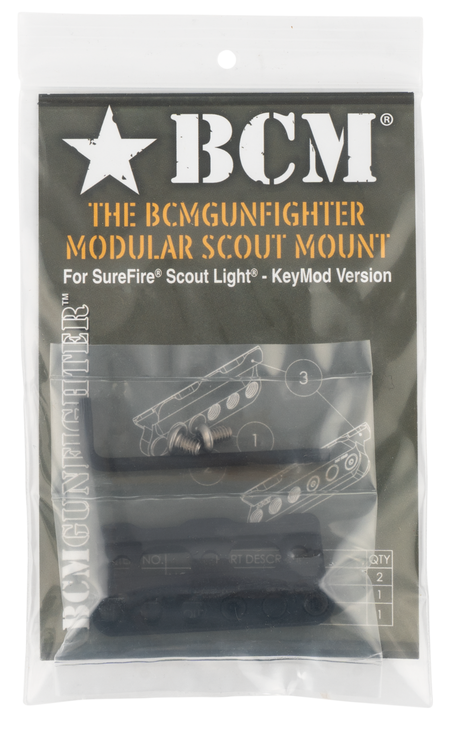 Bravo Modular Scout Light Mount, Bcm Slm-km             Scout Mount Keymod