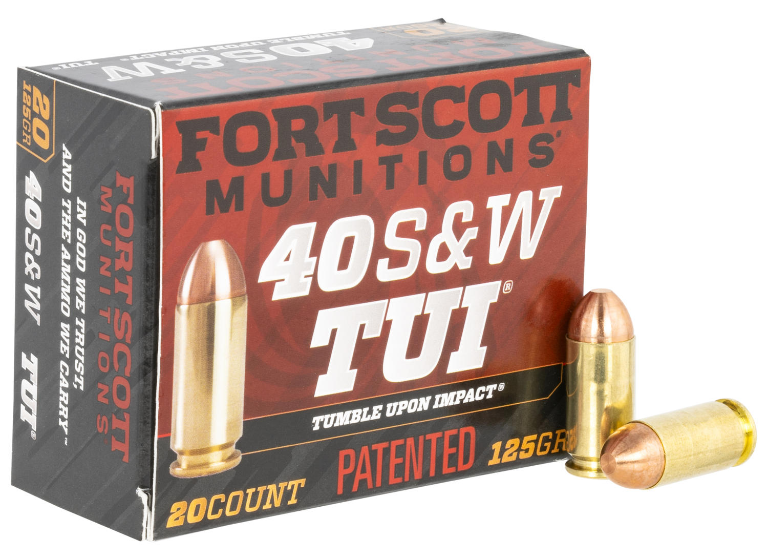 Fort Scott Munitions Tumble Upon Impact (tui), Fsm 400-125-scv       40s&w  125gr Tui       20/25