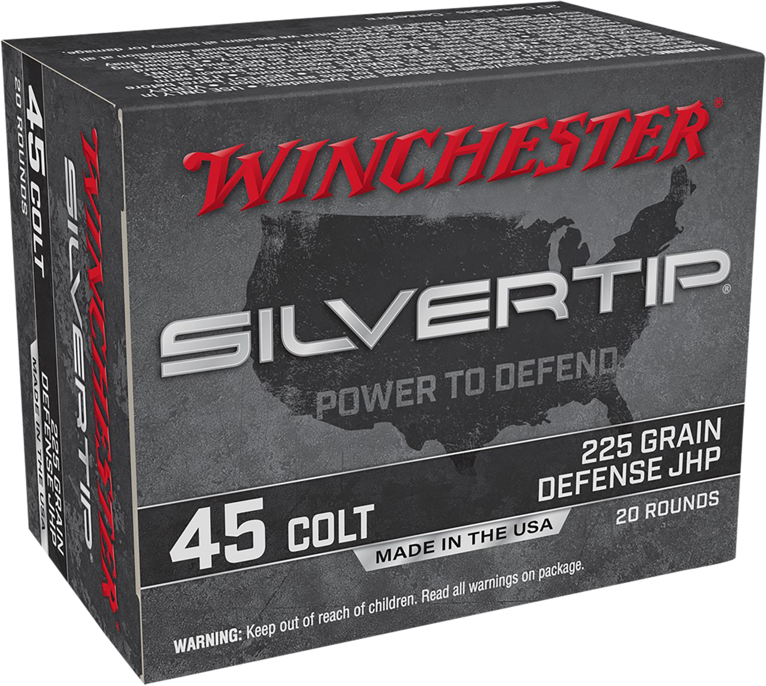 Winchester Ammo Silvertip, Win W45cst          45 Clt  225 Sthp         20/10