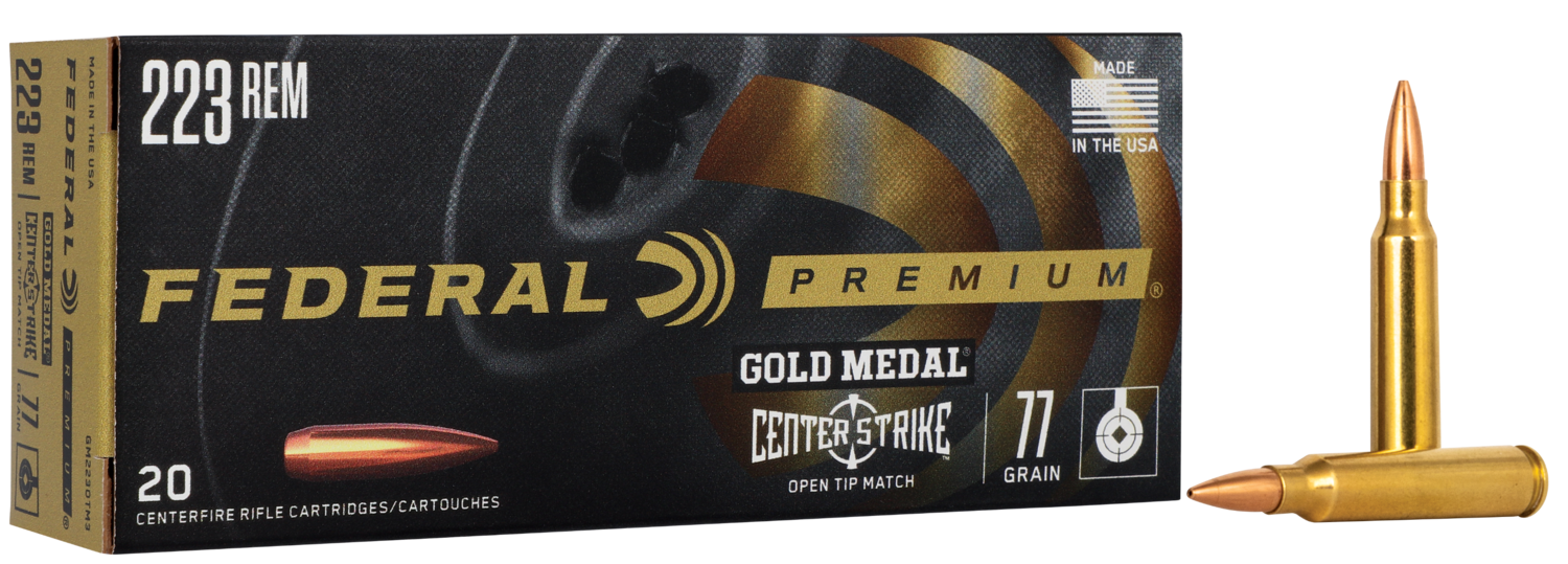 Federal Premium, Fed Gm223otm3      223      77 Cntrstrk      20/10