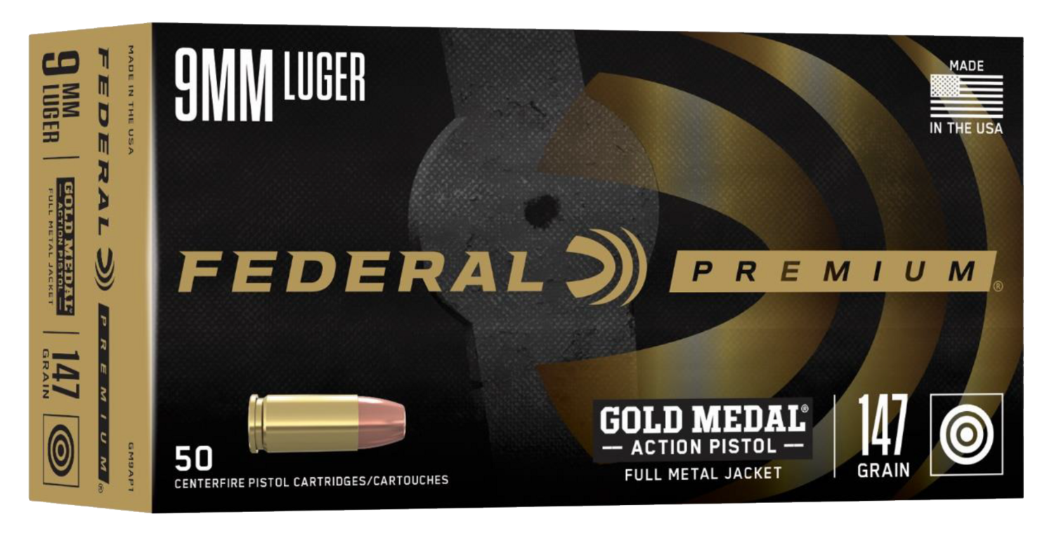 Federal Gold Medal, Fed Gm9ap1         9mm      147 Fmj          50/10