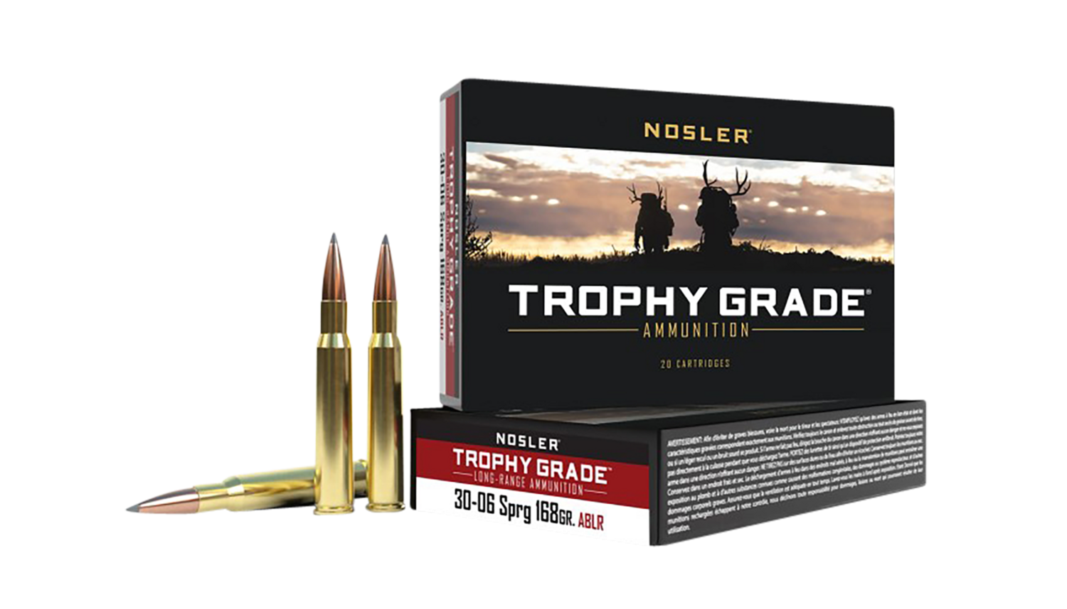 Nosler Trophy Grade, Nos 60102 Trophy 3006     168 Ablr           20/10