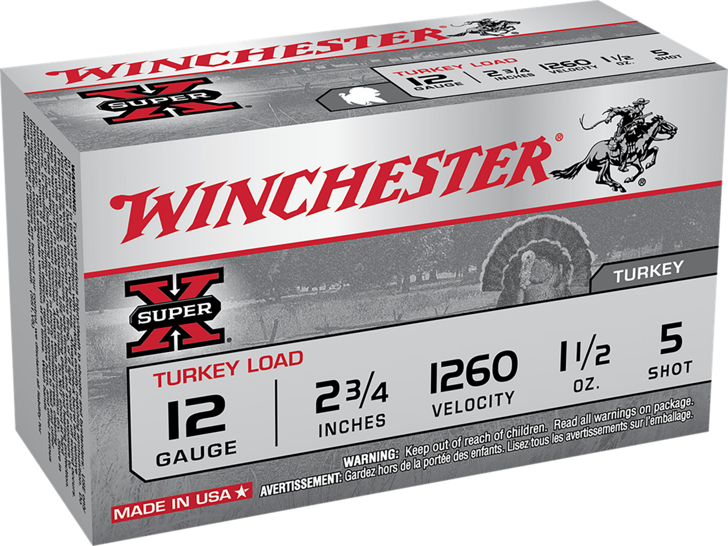 Winchester Ammo Super X, Win X12mt5     Sup-x Cptky 12 2.75 5sh  1.5  10/10