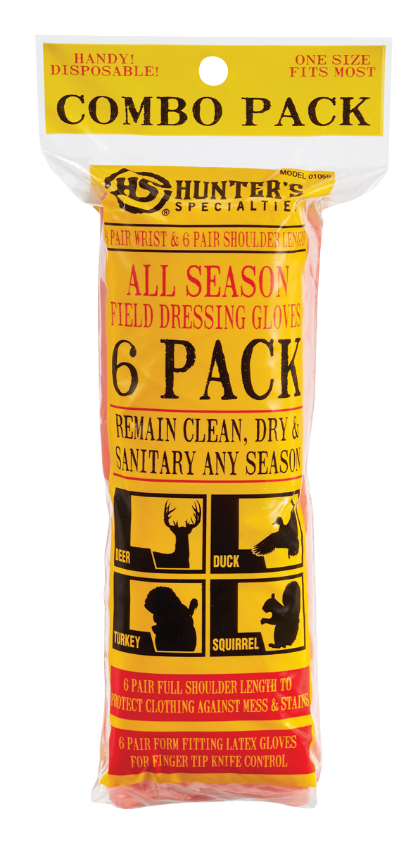 Hunters Specialties Field Dressing, Hs 01059             Fld Dress Gloves Combo Pack