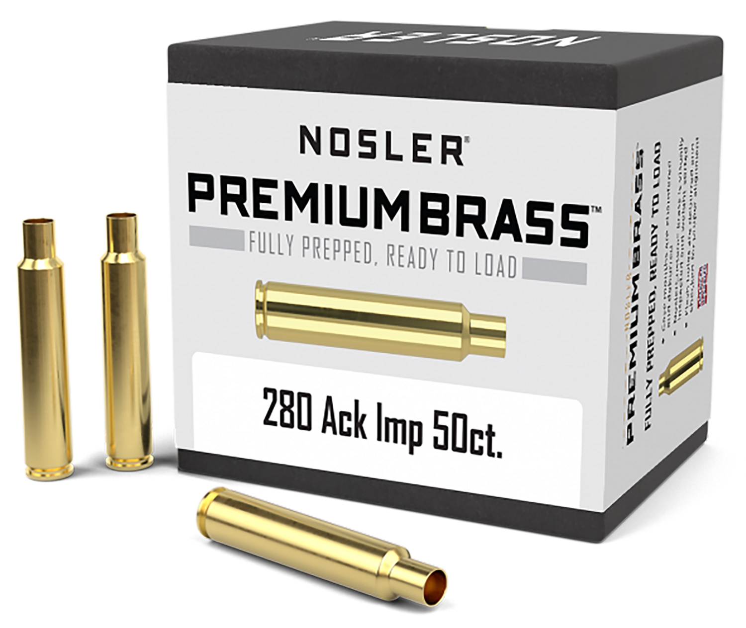 Nosler Premium Brass, Nos 10175 Custom Brass 280 Ack      50