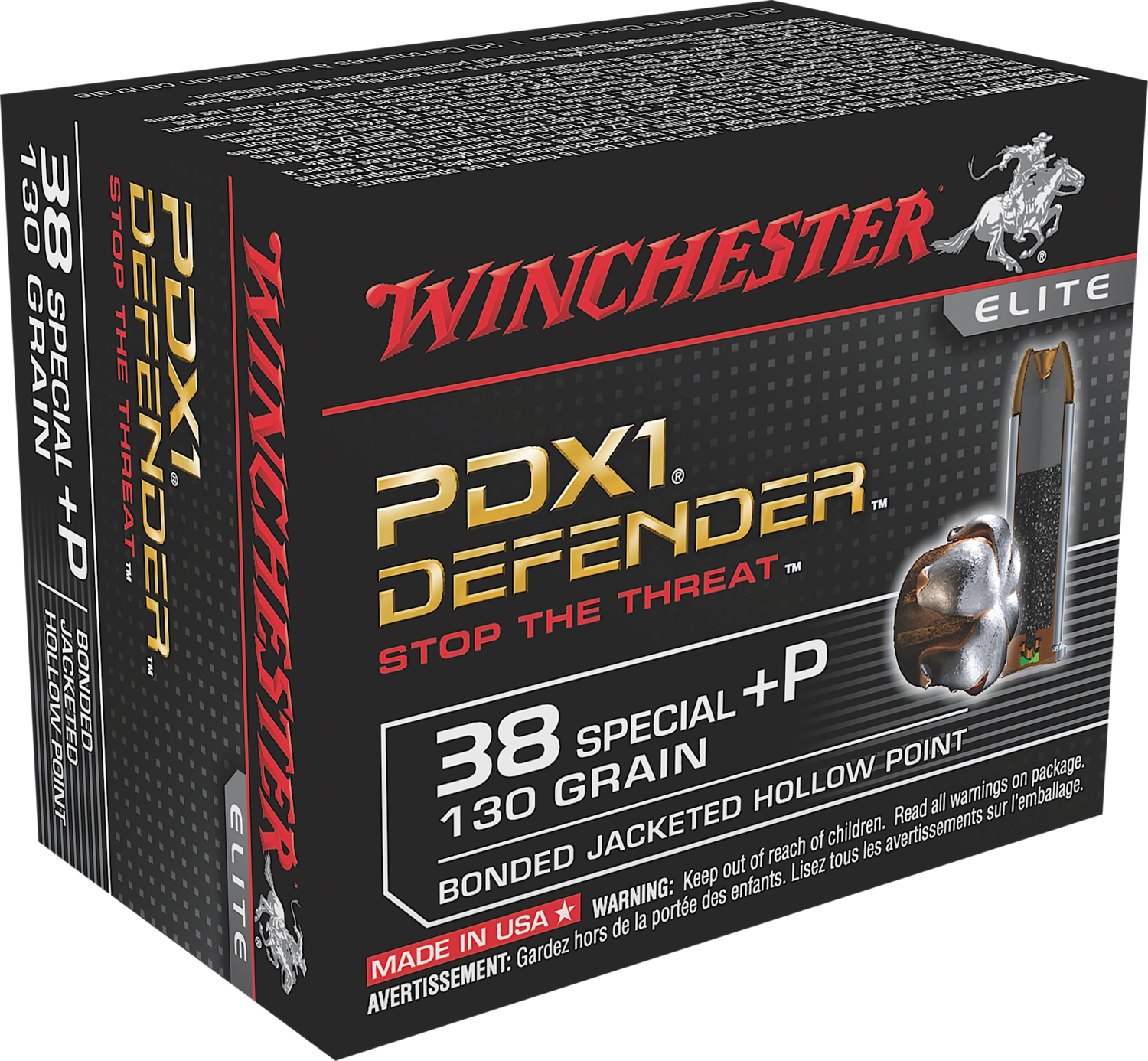 Winchester Ammo Defender, Win S38pdb          38sp+p  130 Pdx          20/10