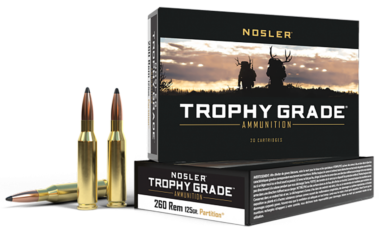 Nosler Trophy Grade, Nos 60018 Trophy 260      125 Pt             20/10