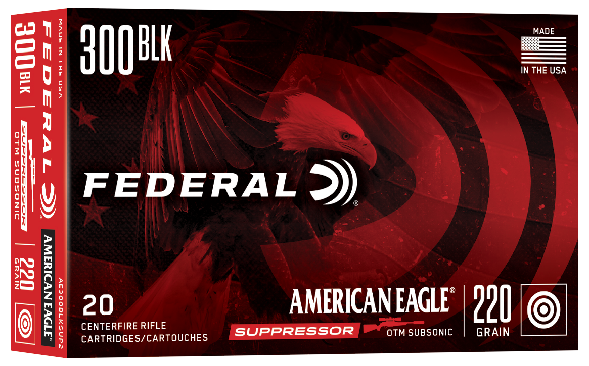Federal American Eagle, Fed Ae300blksup2   300bo    220 Otm          20/25