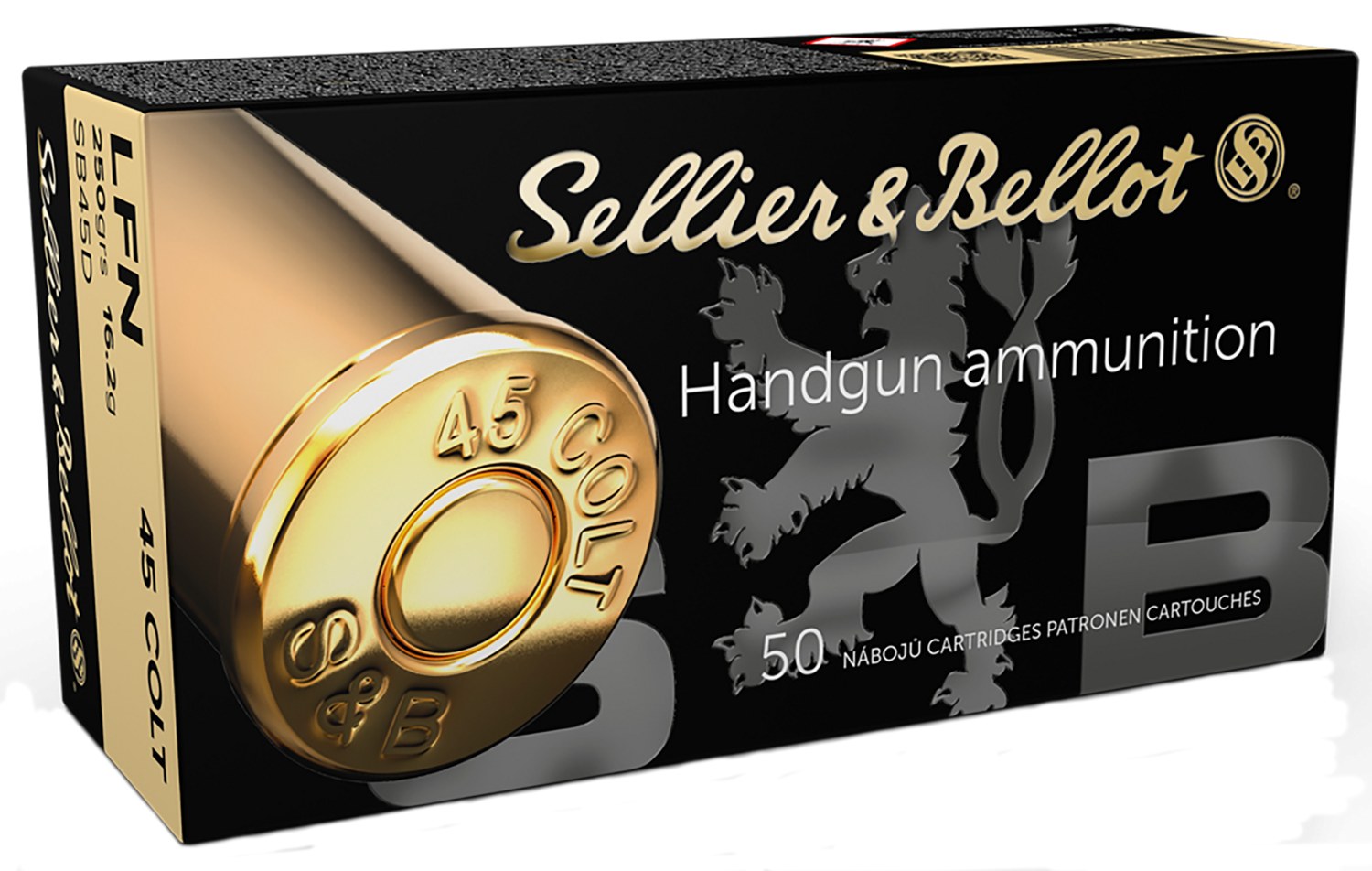 Sellier & Bellot Handgun, S&b Sb45d          45 Colt 250 Lfn           50/12