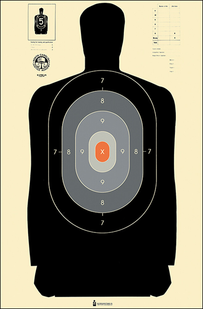 Action Target Inc Qualification, Action B-27ncja       Nc Crim Acad Target    100bx
