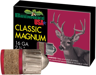 Brenneke Classic Magnum, Br Sl162clm   Cl-mag        16 2.75 Slug  1oz 5/50