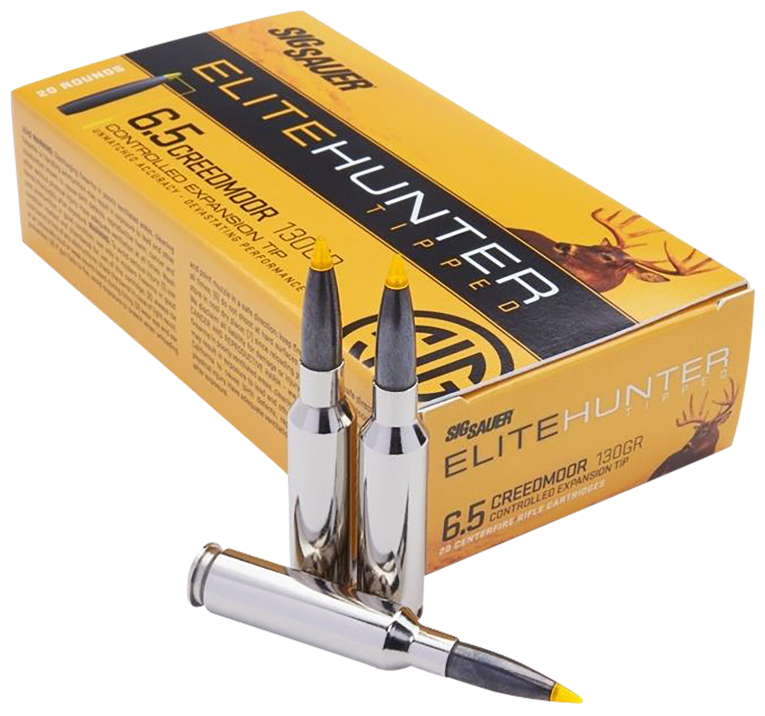 Sig Sauer Elite Hunter Tipped, Sig E65cmth1-20    Elite H Tip 6.5cr 130 Gr  20/10